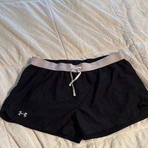 Under Armour shorts with light pink band and draw strings - Size XL